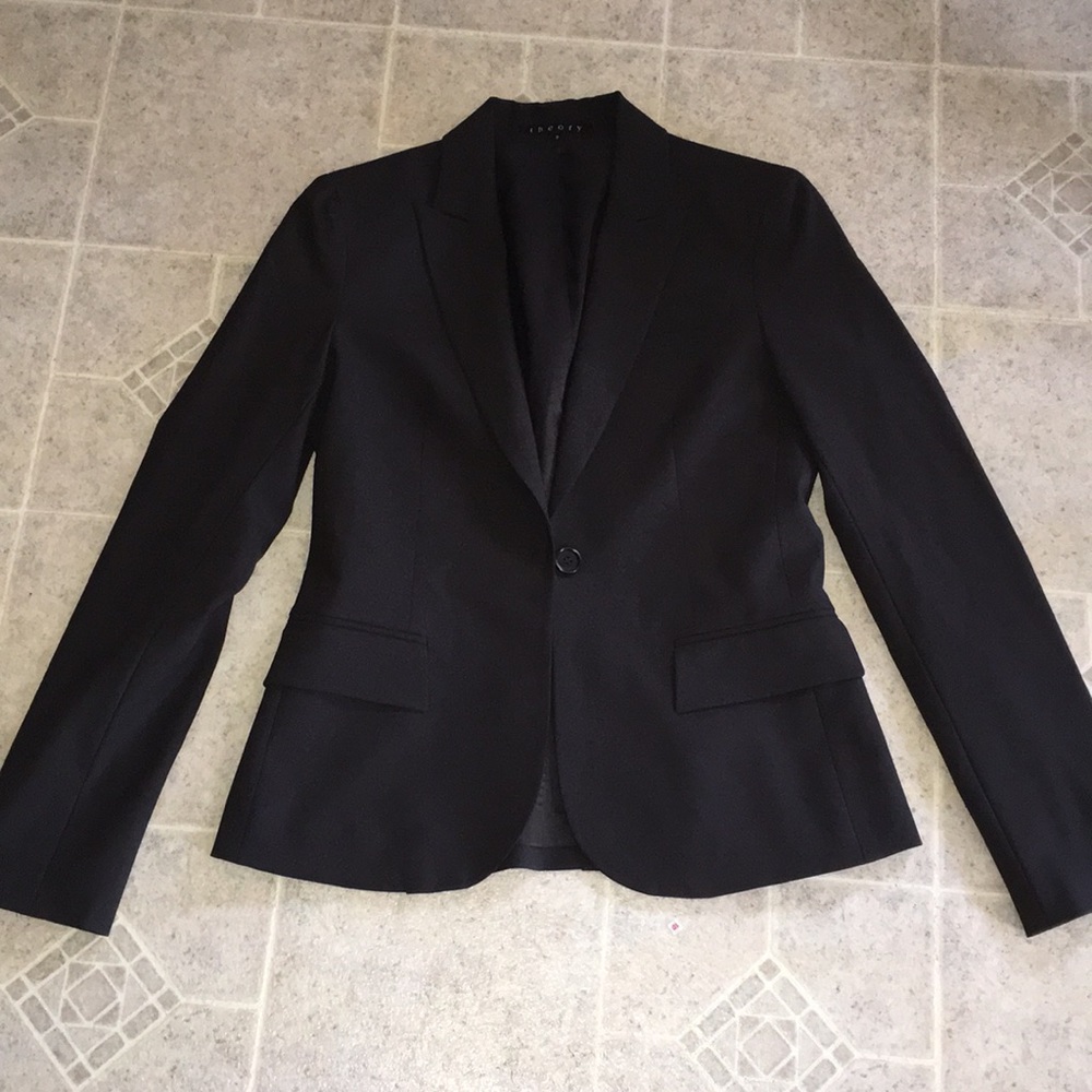 Theory Brown Single Button Lightweight Blazer Euc - image 6